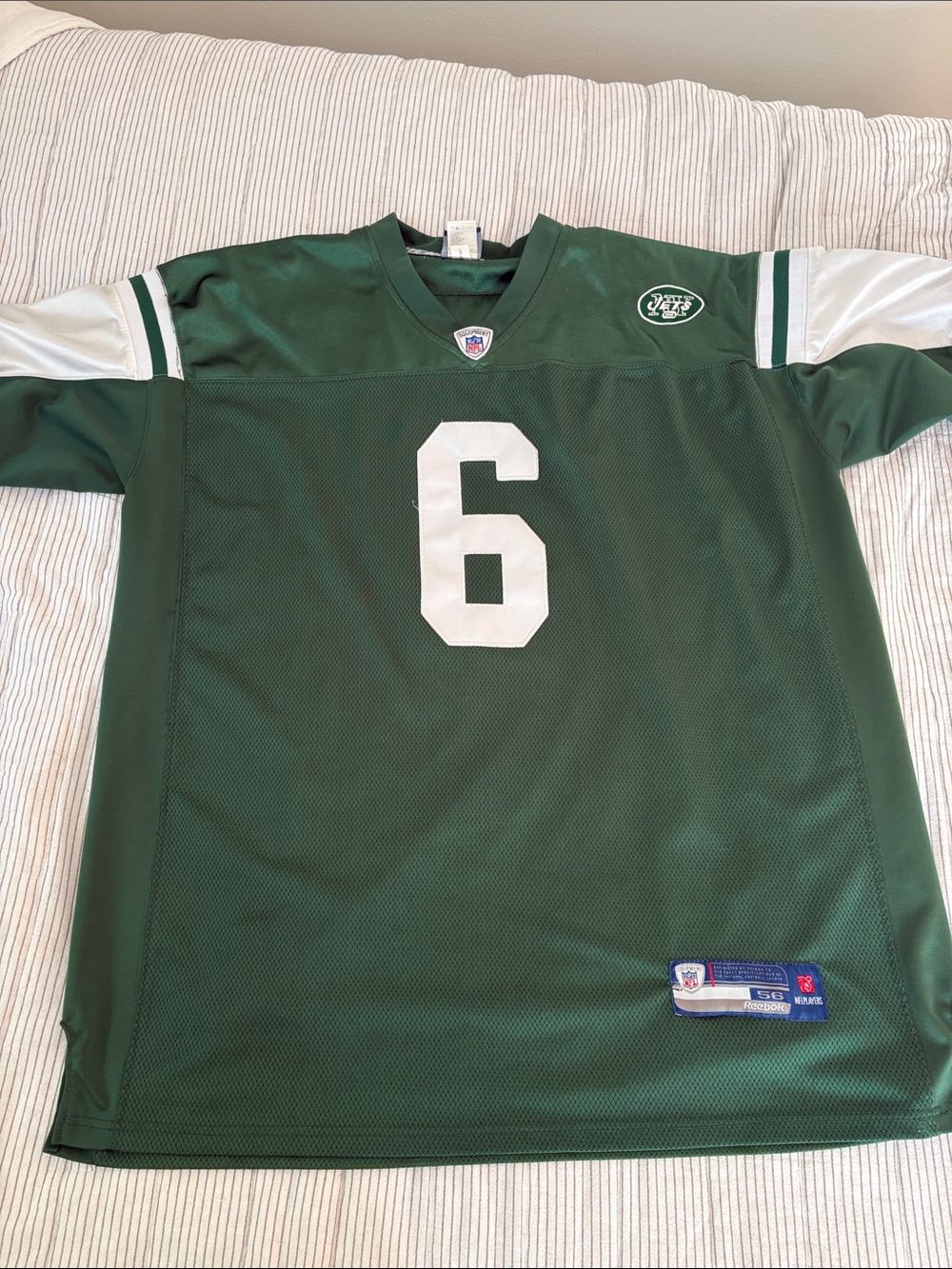 New York Jets #6 Sanchez Green Football Jersey - Reebok